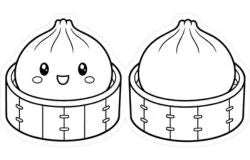 Molde de dumpling para colorear