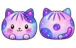 Gatito violeta brillante