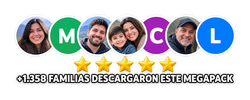 Imagen promocional de familias que descargaron el Mega Pack Paper Squishy